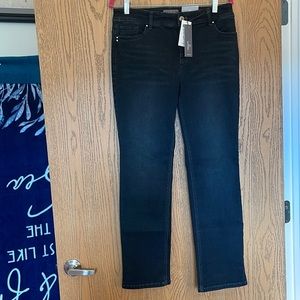 Chico’s So Slimming darker color jeans. Slim leg 1.5